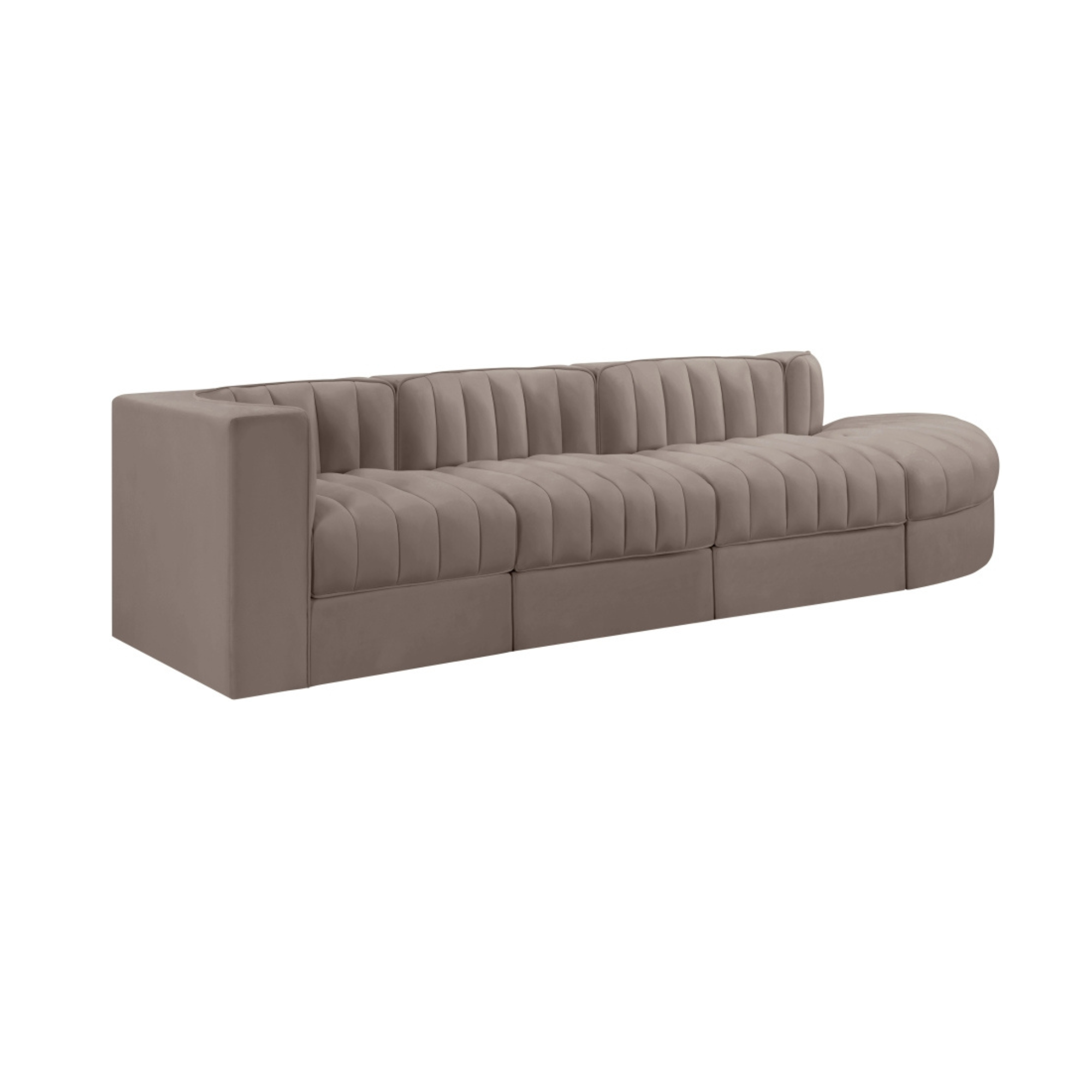 Rumina Velvet 4pc Modular Sectional