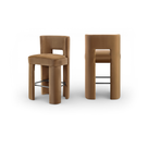 Zylo Velvet Bar Stool, Set of 2