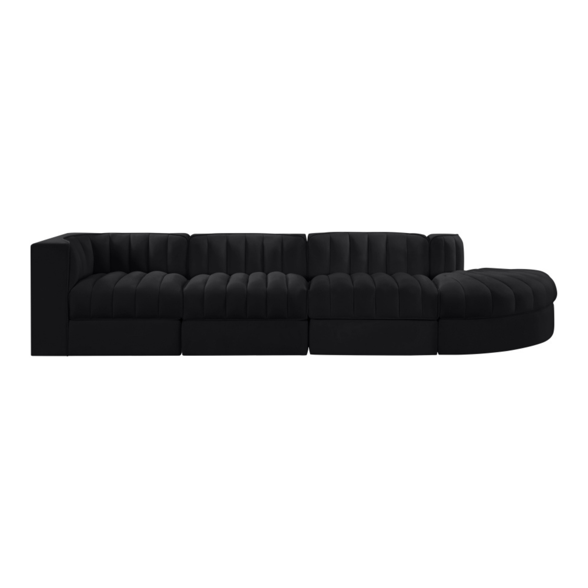 Rumina Velvet 4pc Modular Sectional