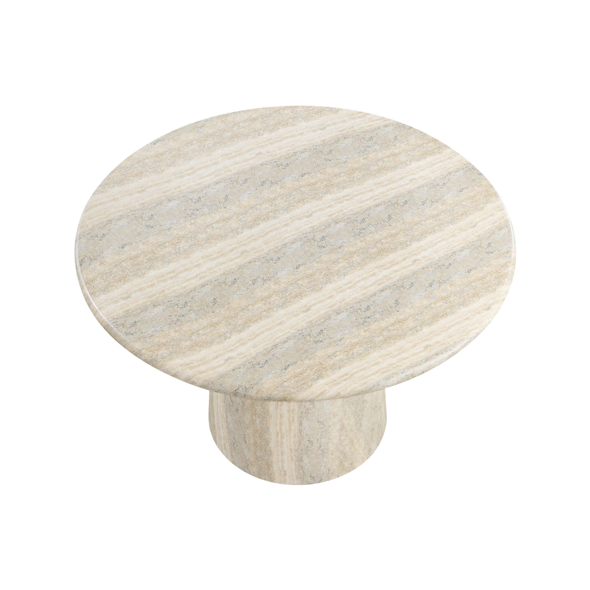 Bronn Travertine Concrete Round Dining Table