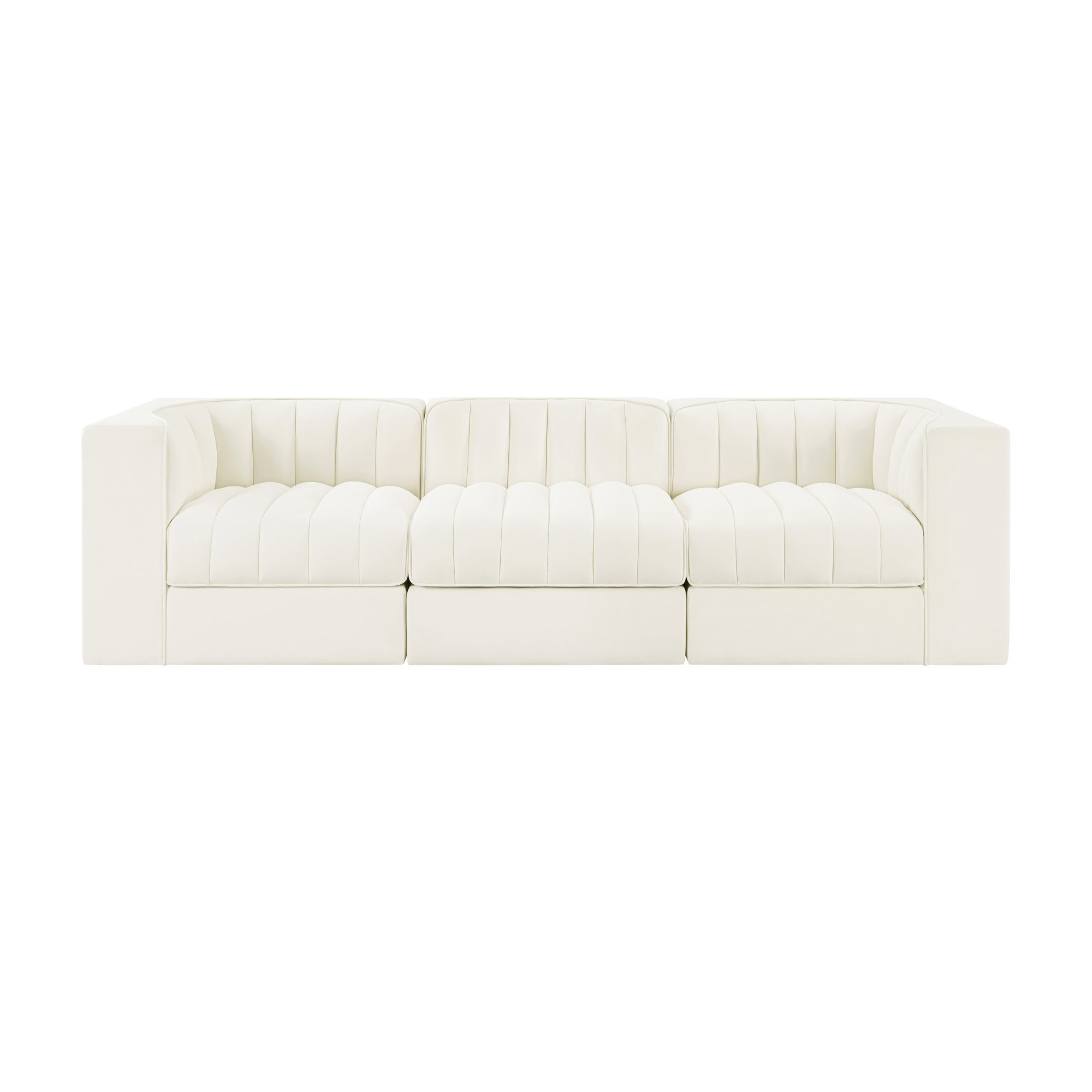 Rumina Velvet 3pc Modular Sofa