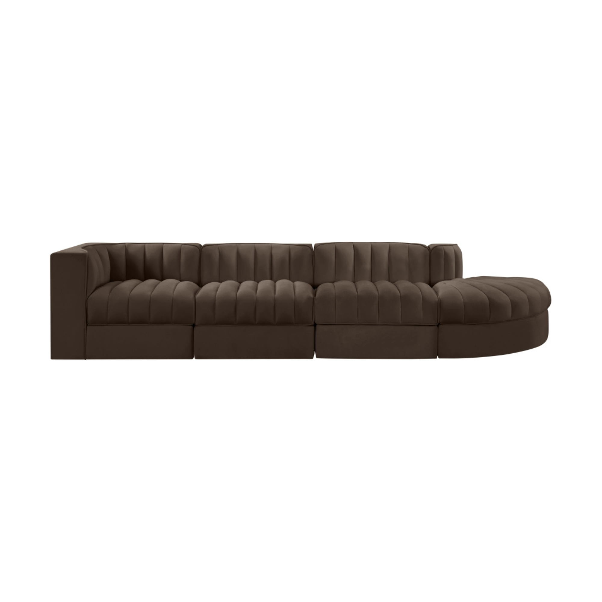 Rummia Velvet 3pc Modular Sofa