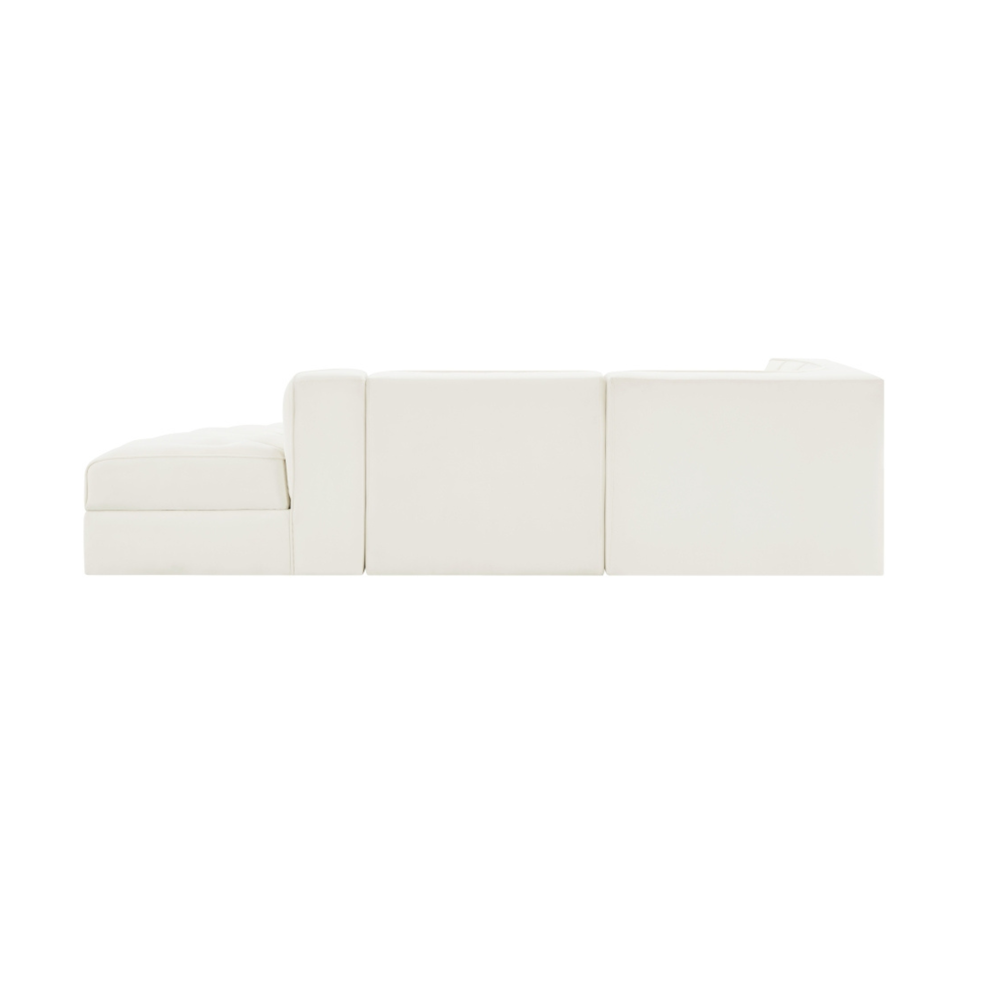 Rumina Velvet 3pc Modular Sectional