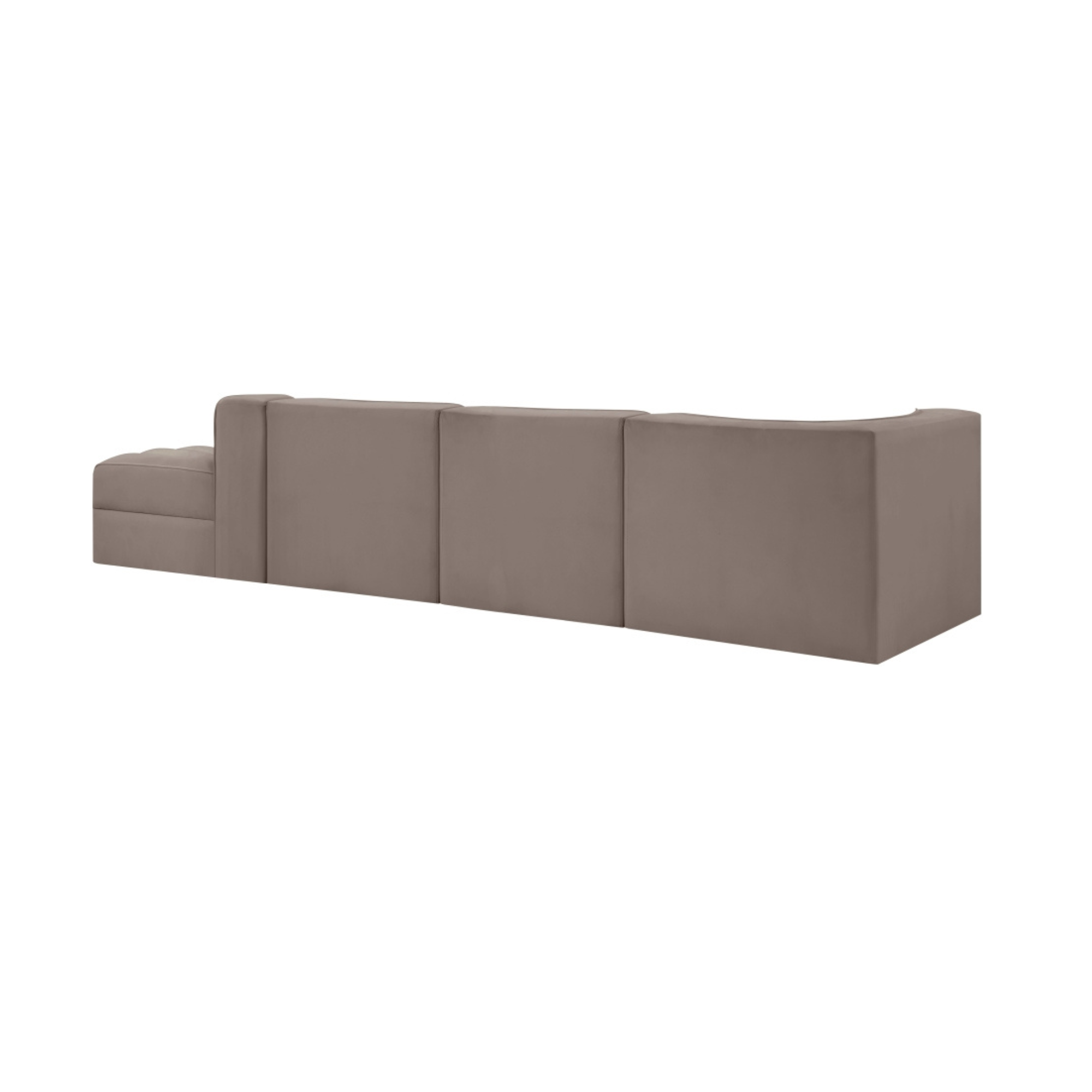 Rumina Velvet 4pc Modular Sectional