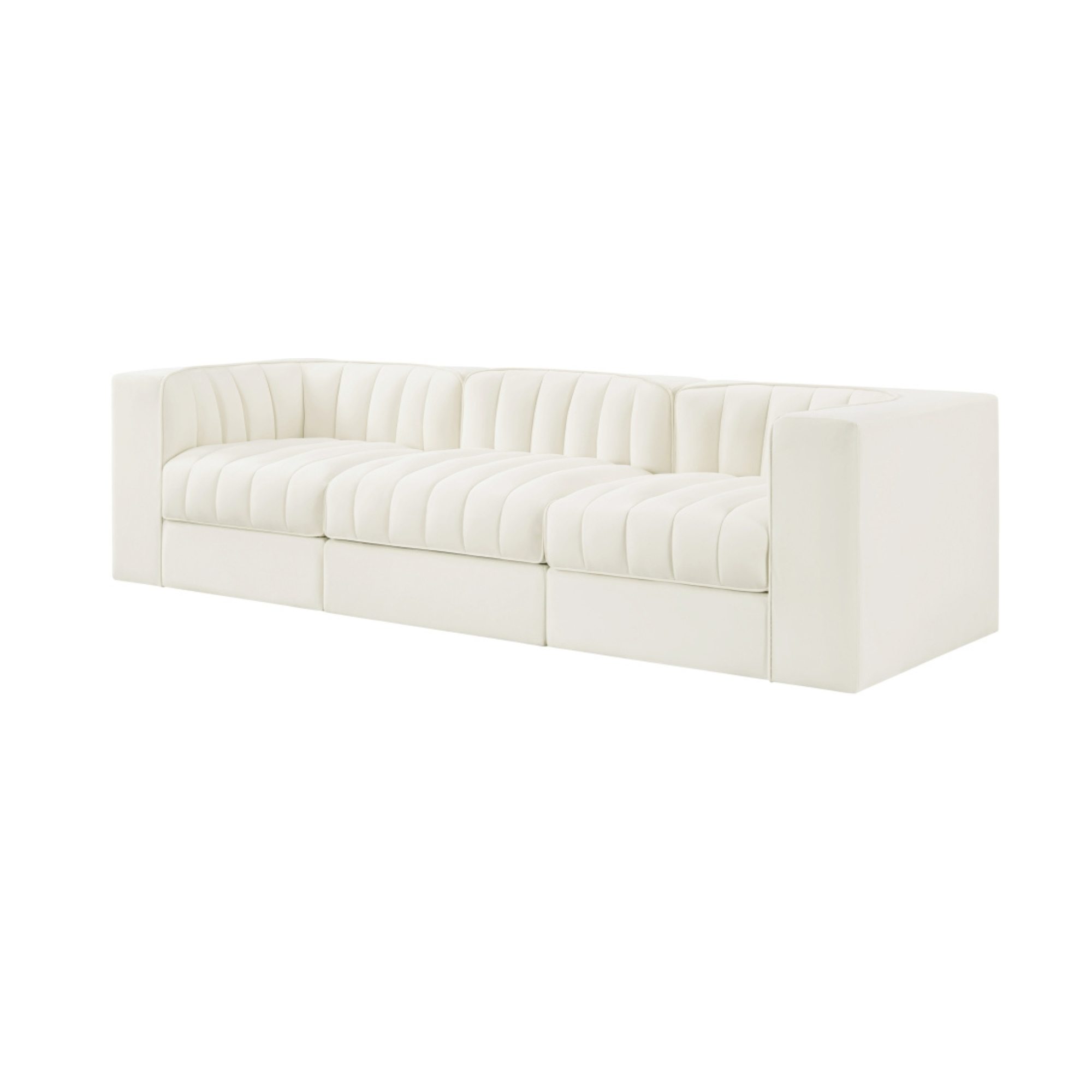 Rumina Velvet 3pc Modular Sofa