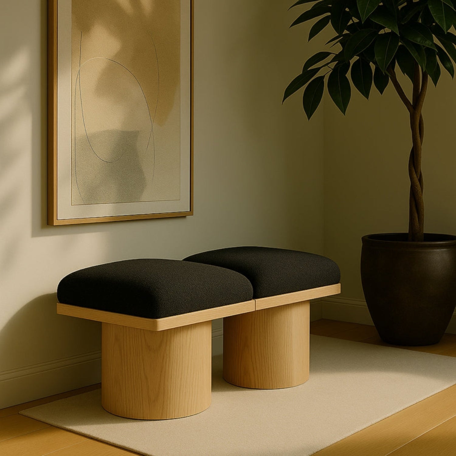 Pavaro Boucle 2pc Modular Bench