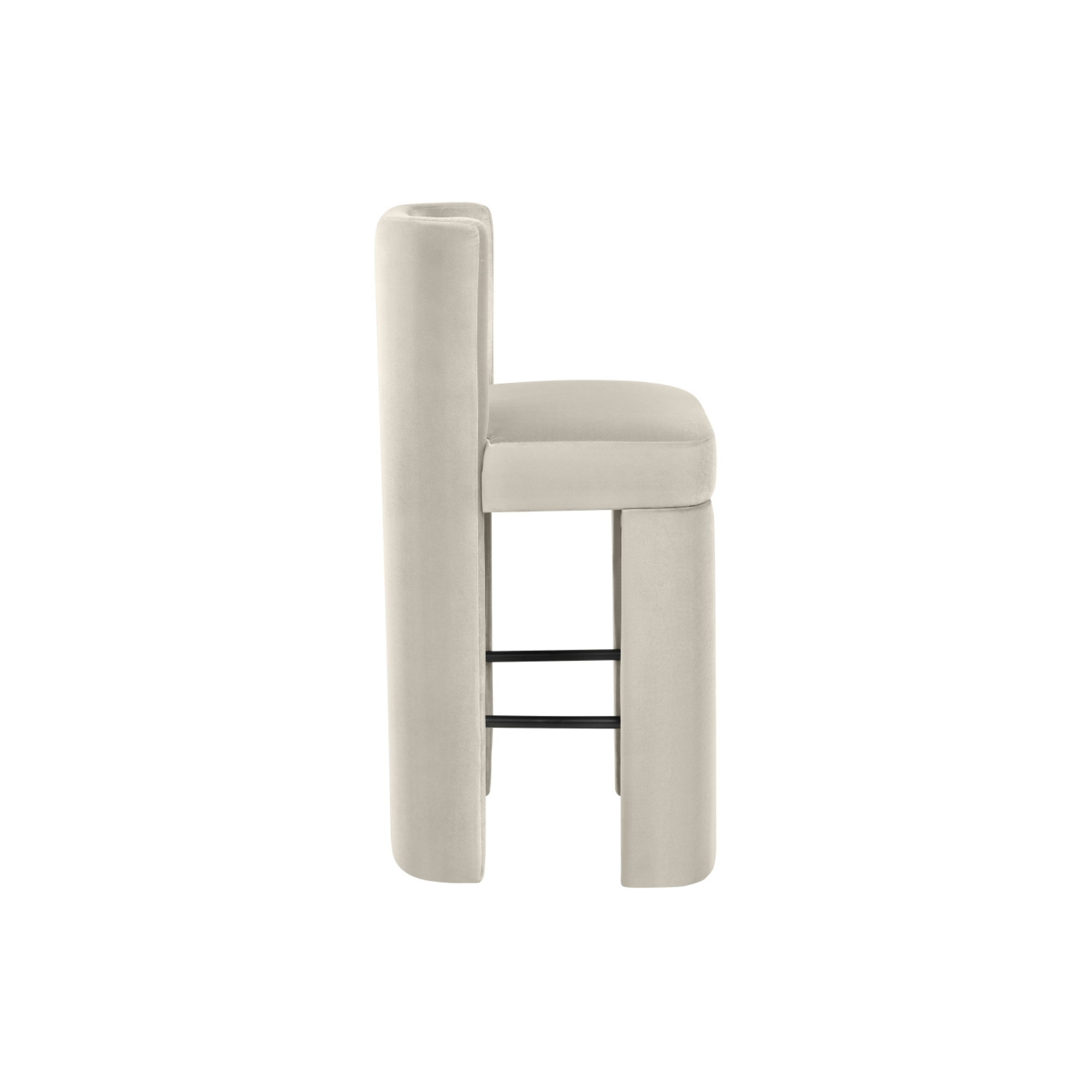Zylo Velvet Bar Stool, Set of 2