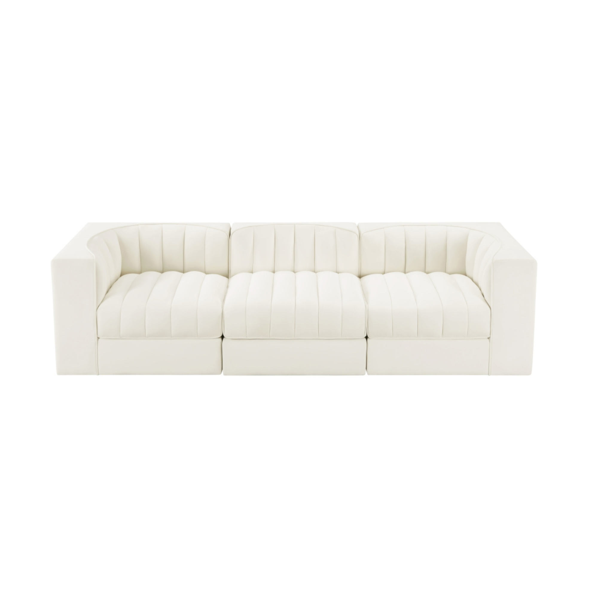 Rumina Velvet 3pc Modular Sofa