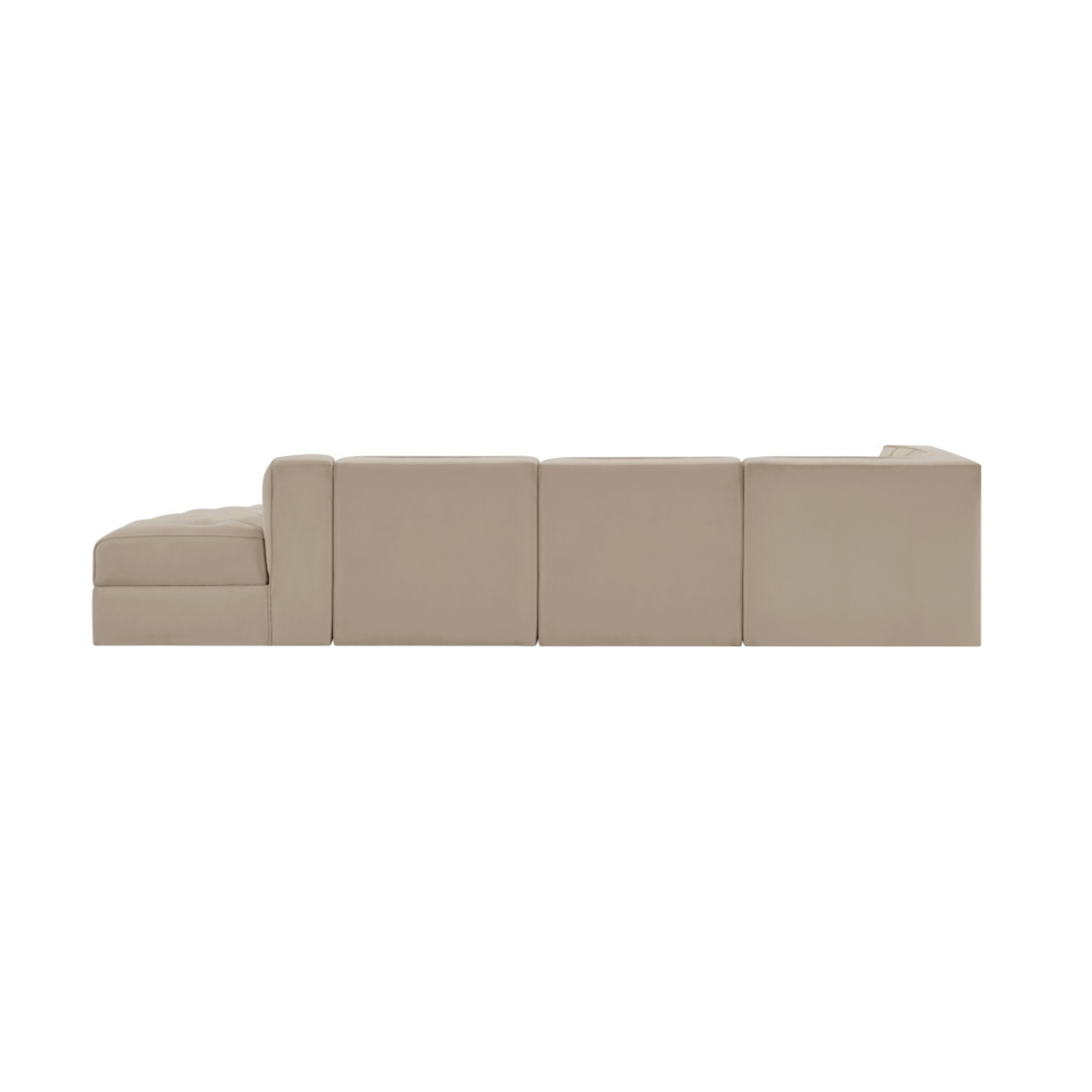 Rumina Velvet 4pc Modular Sectional