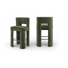 Zylo Velvet Bar Stool, Set of 2