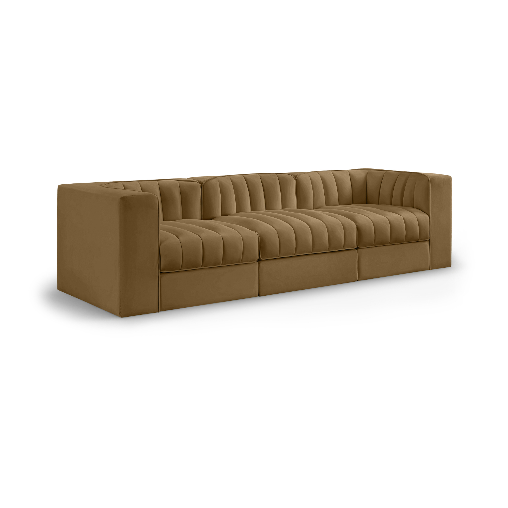 Rumina Velvet 3pc Modular Sofa