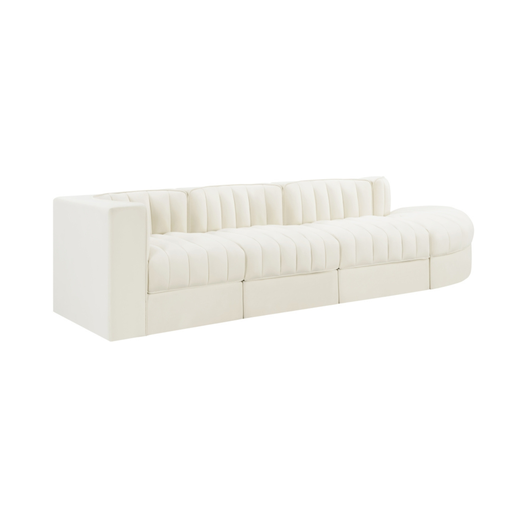 Rummia Velvet 3pc Modular Sofa