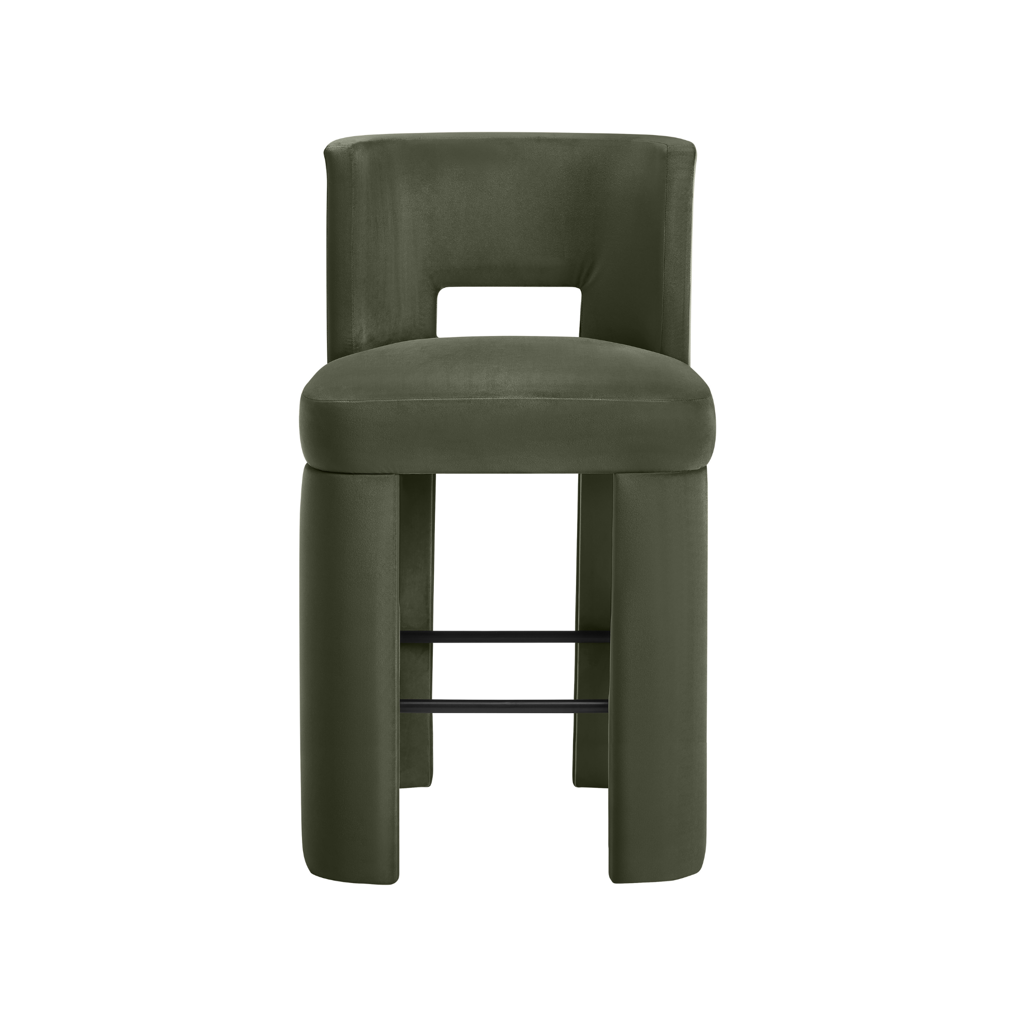 Zylo Velvet Bar Stool, Set of 2