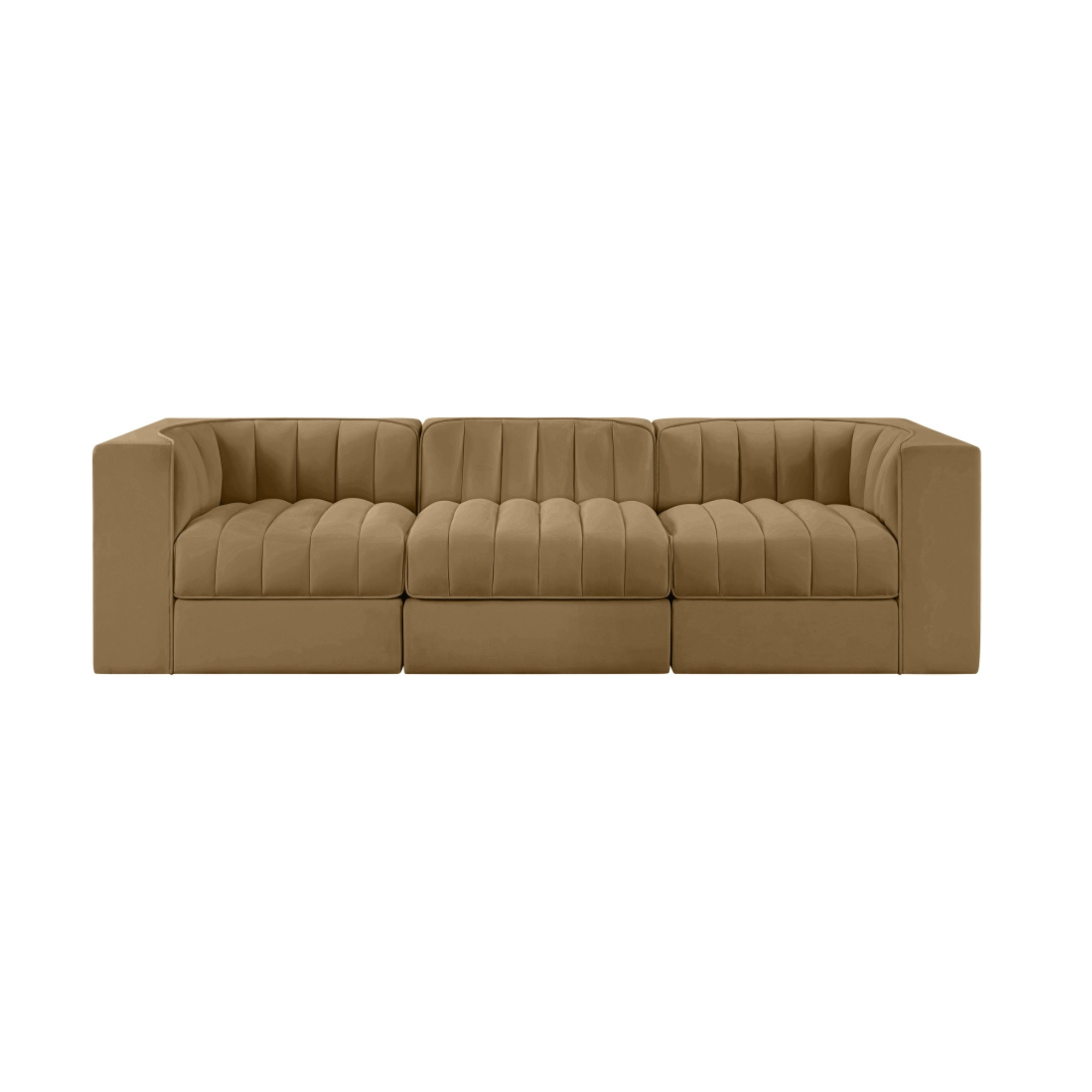 Rumina Velvet 3pc Modular Sofa