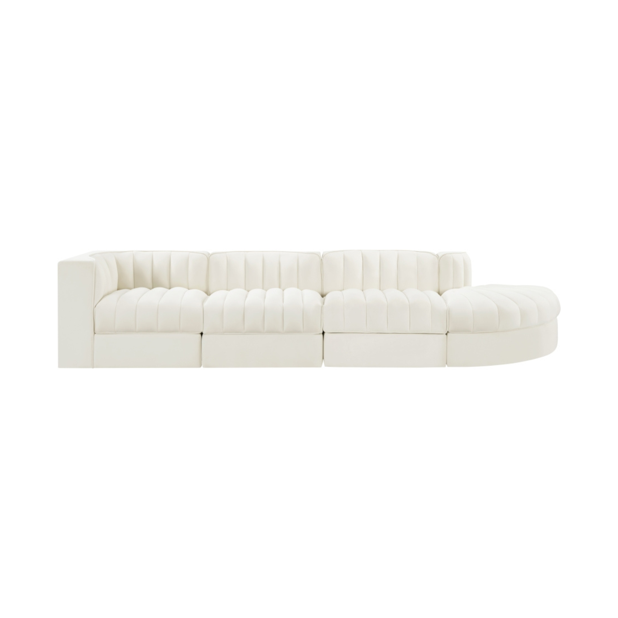 Rummia Velvet 3pc Modular Sofa