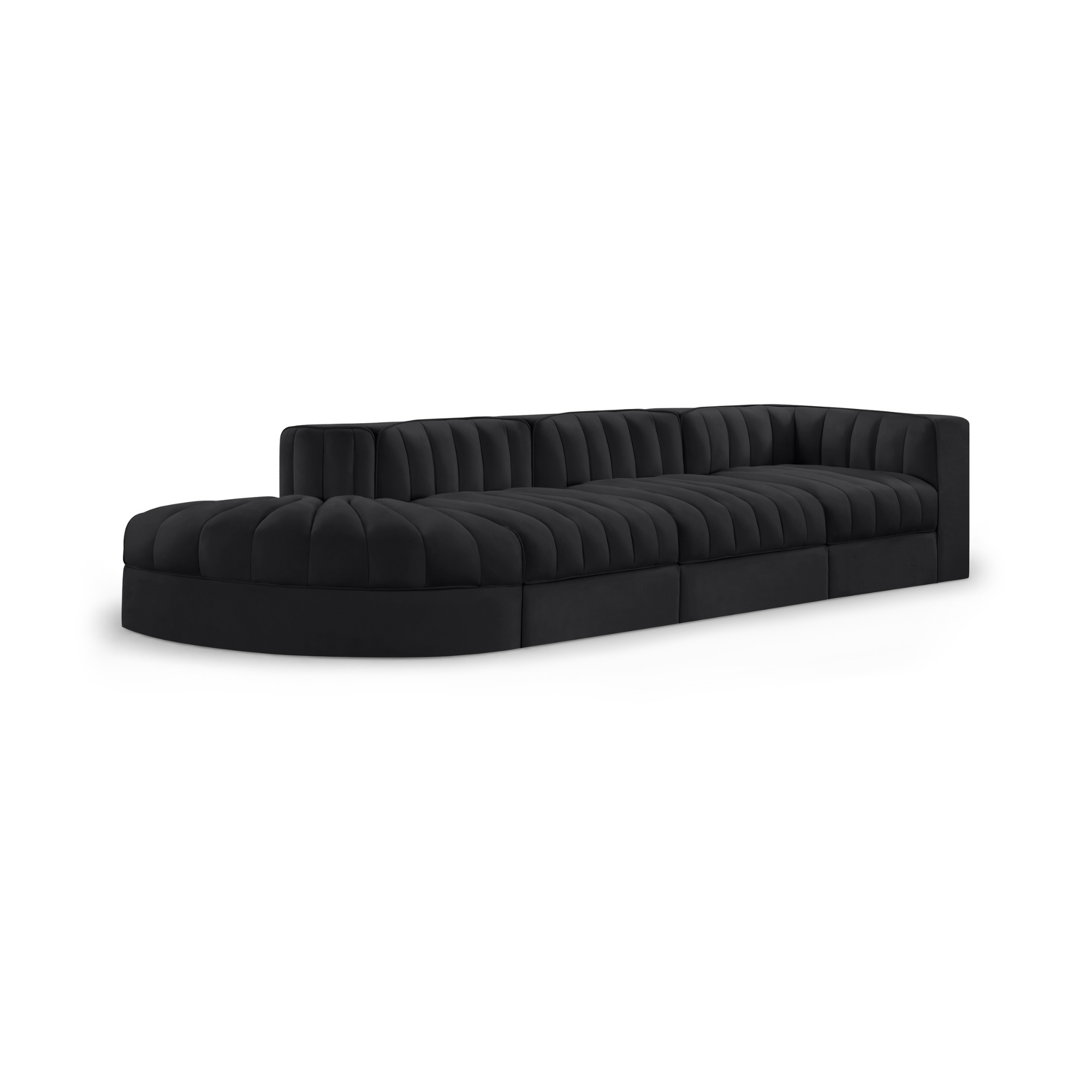 Rumina Velvet 4pc Modular Sectional