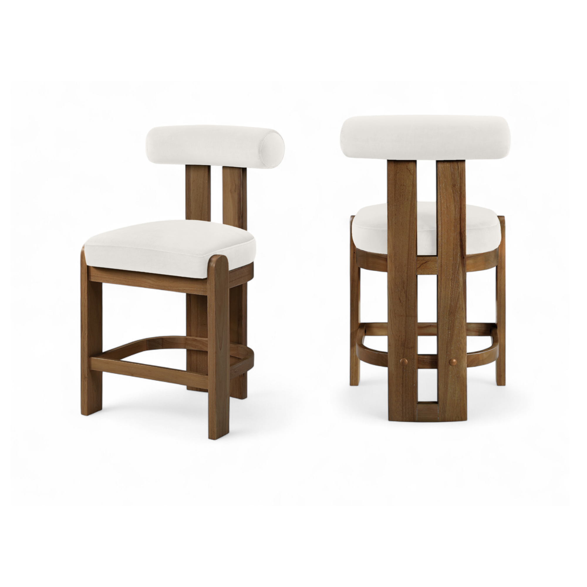 Isla Velvet Counter Stool, Set of 2-Bar + Counter Stools-StyleMeGHD