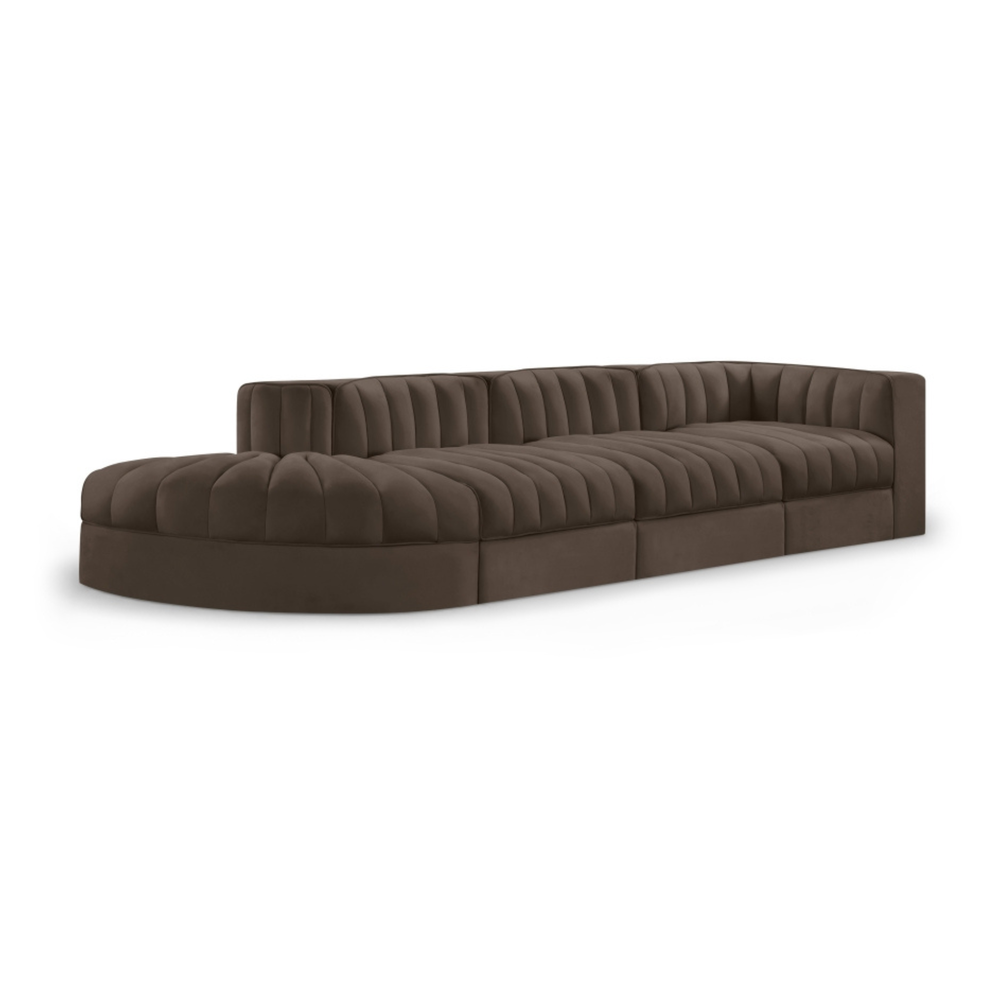 Rumina Velvet 4pc Modular Sectional