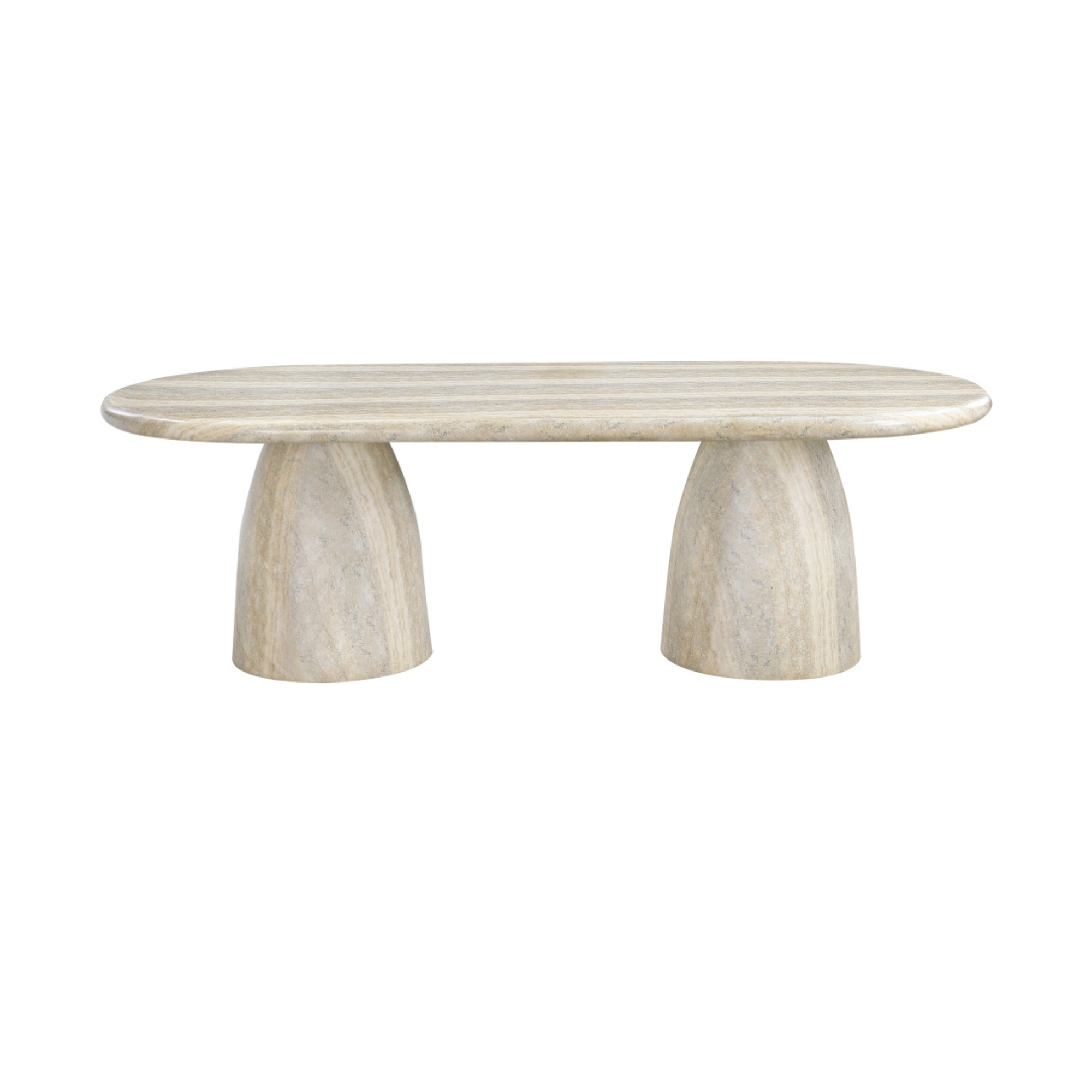 Bronn Travertine Concrete Dining Table