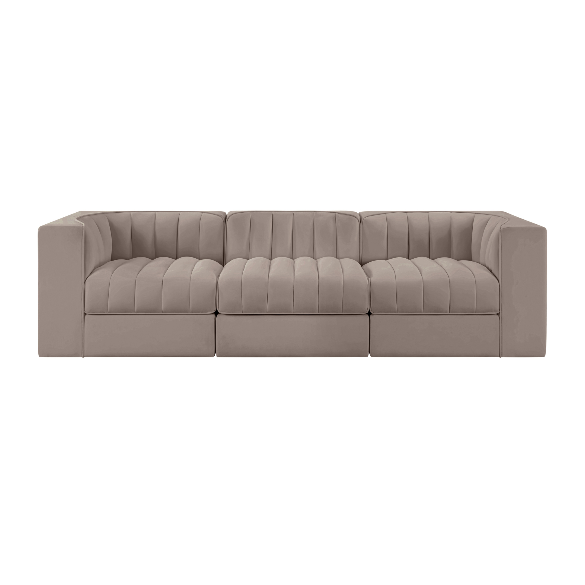 Rumina Velvet 3pc Modular Sofa