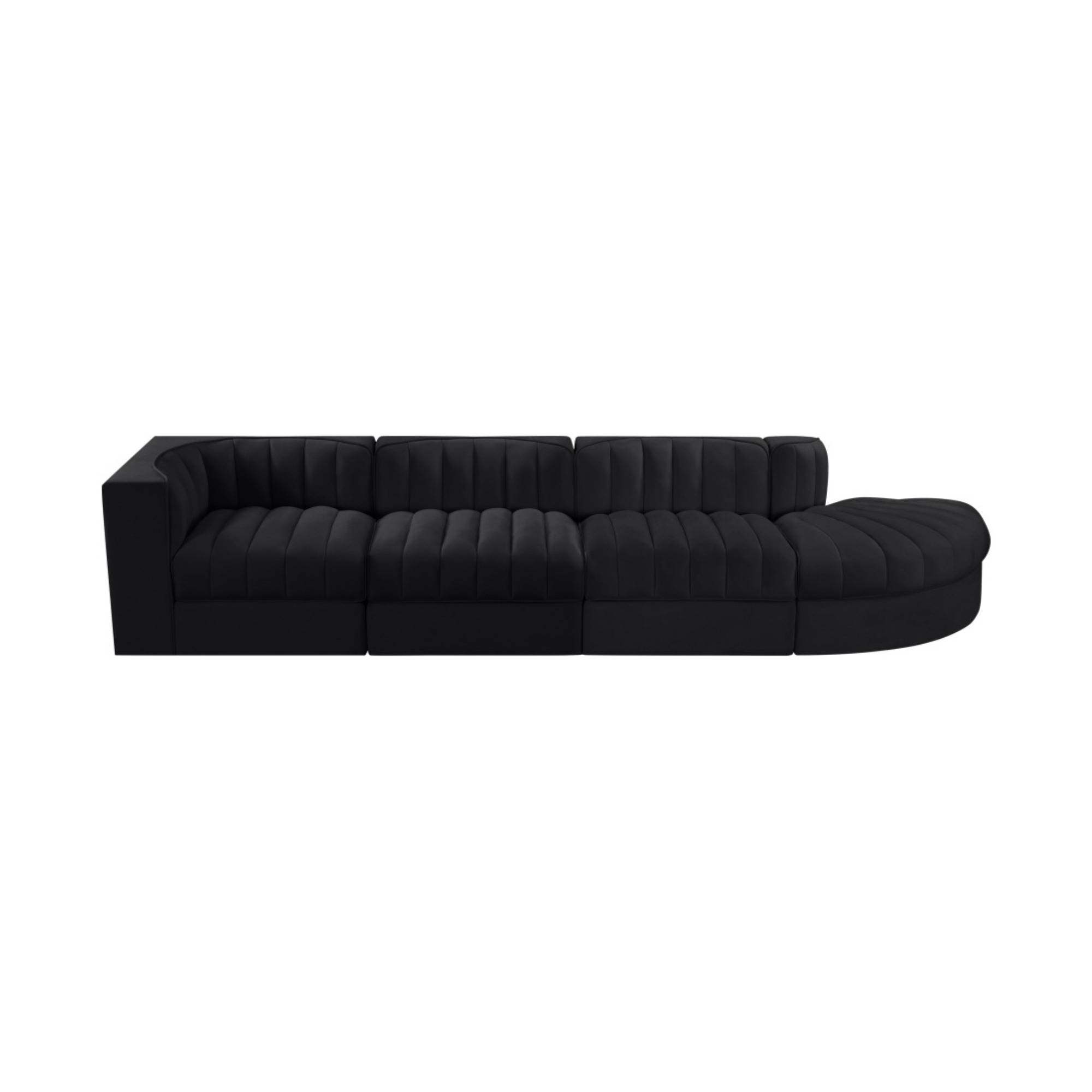 Rumina Velvet 4pc Modular Sectional