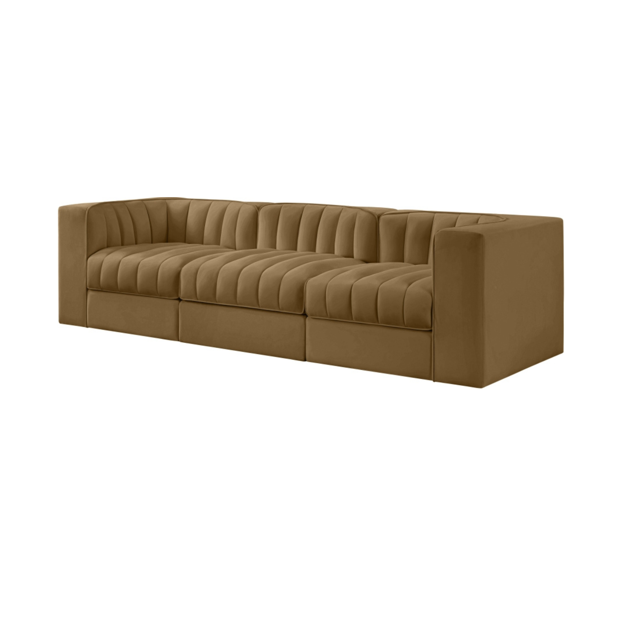 Rumina Velvet 3pc Modular Sofa