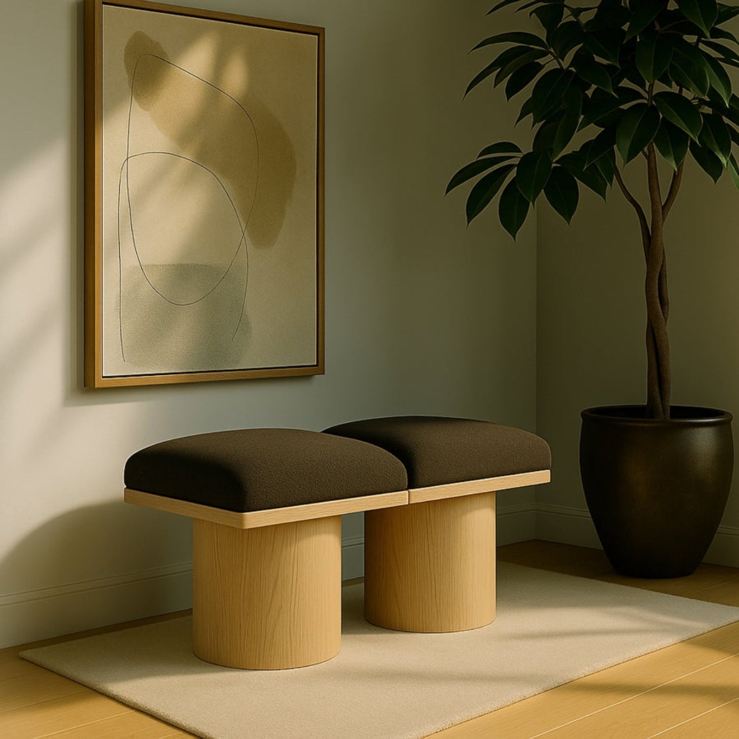 Pavaro Boucle 2pc Modular Bench