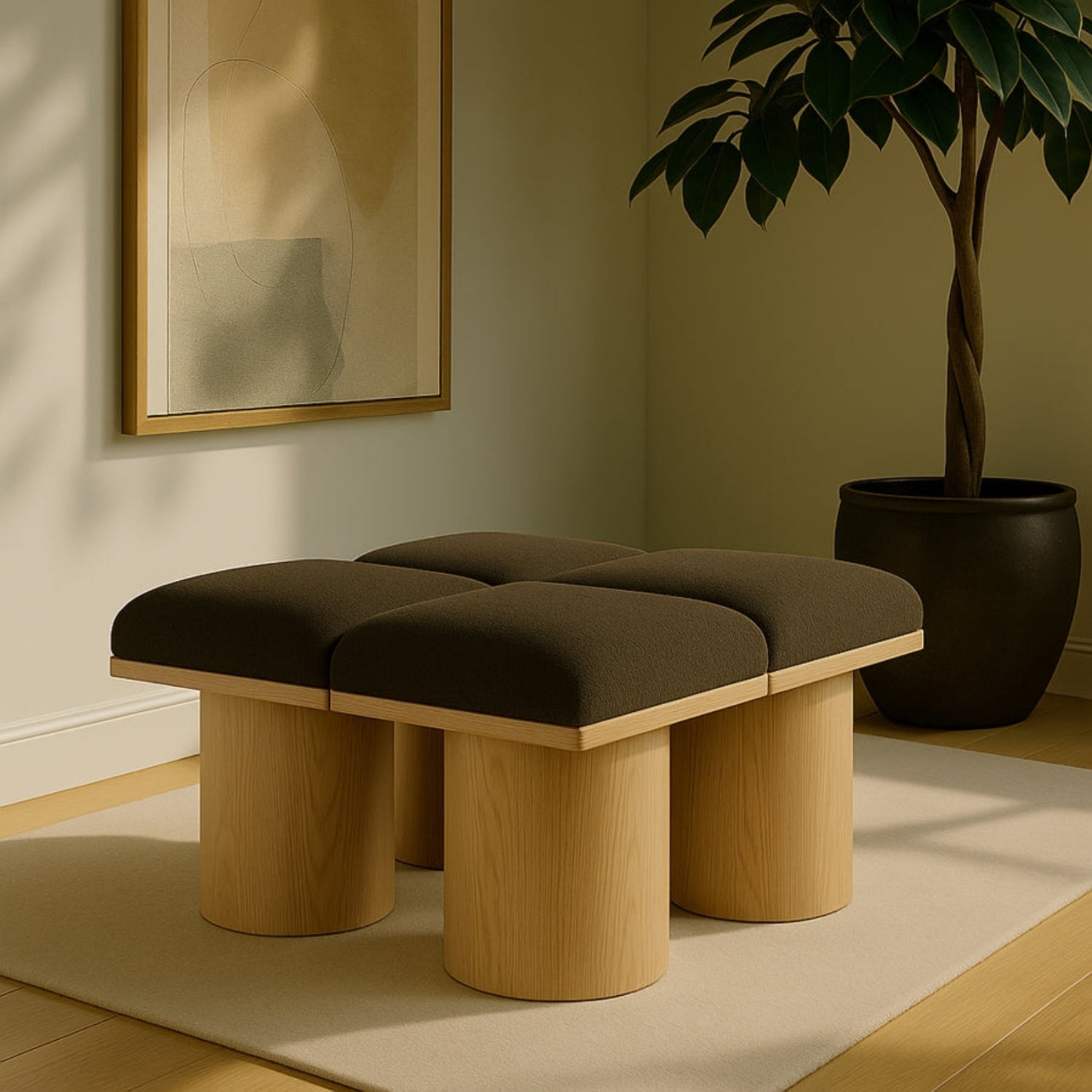 Pavaro Boucle 4pc Modular Bench