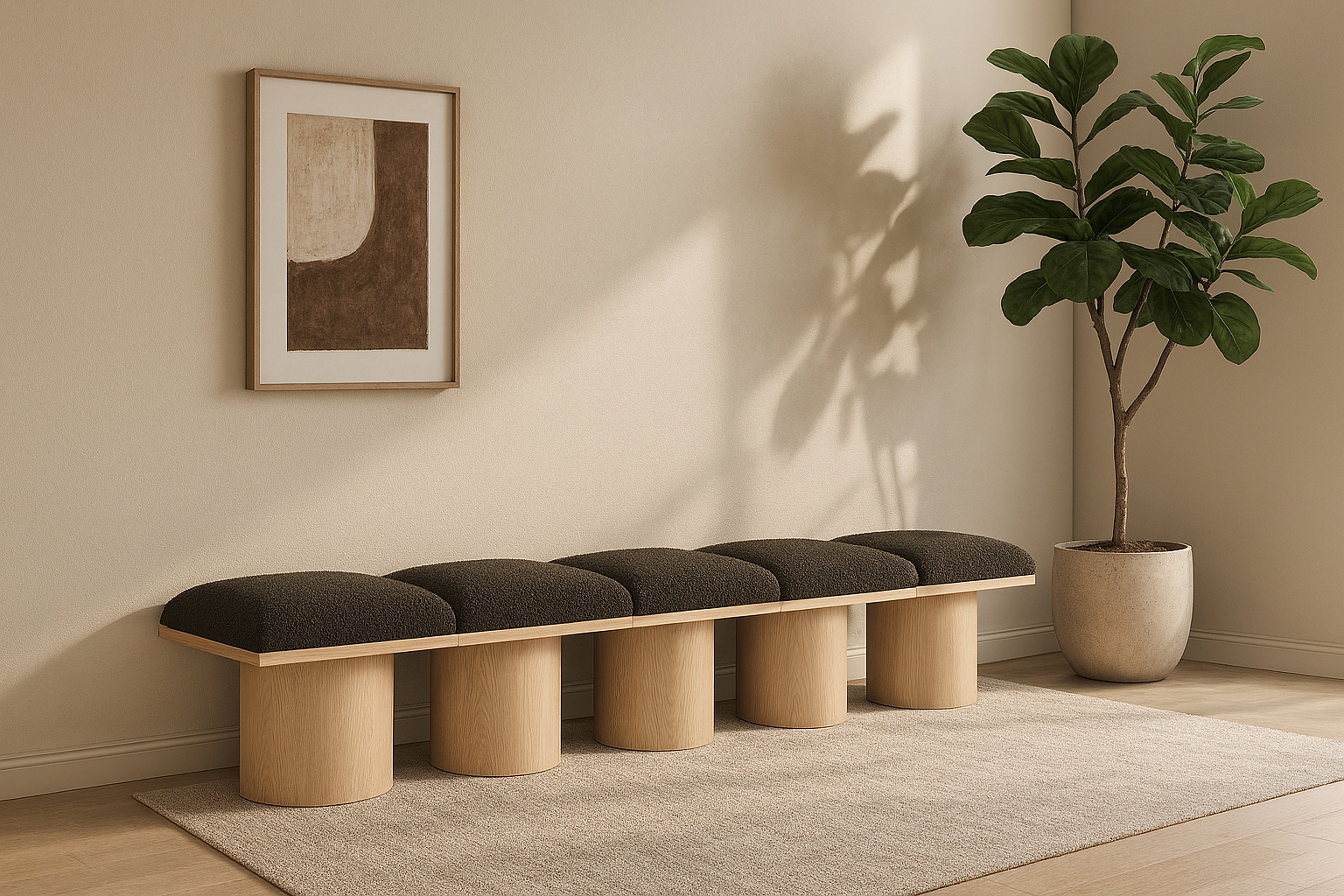 Pavaro Boucle 5pc Modular Bench