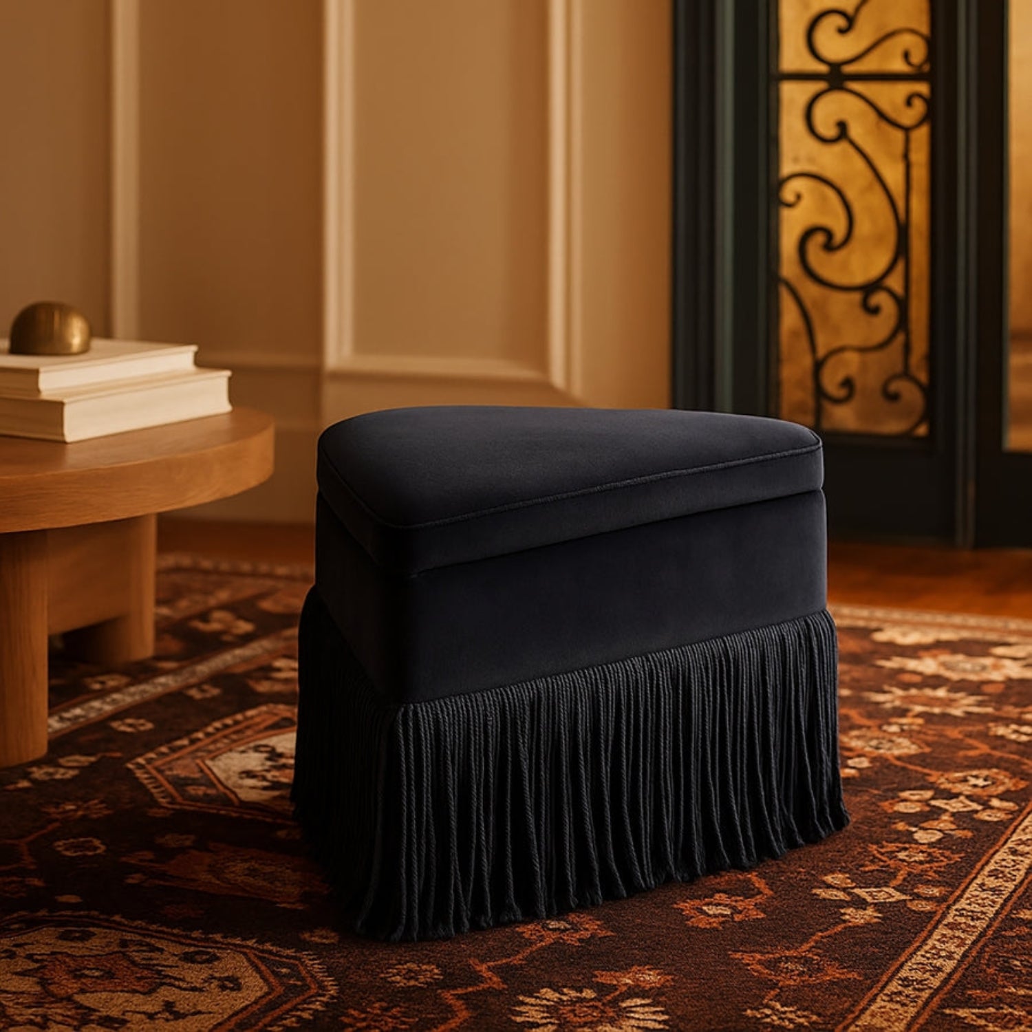 Tivora Fringe Ottoman