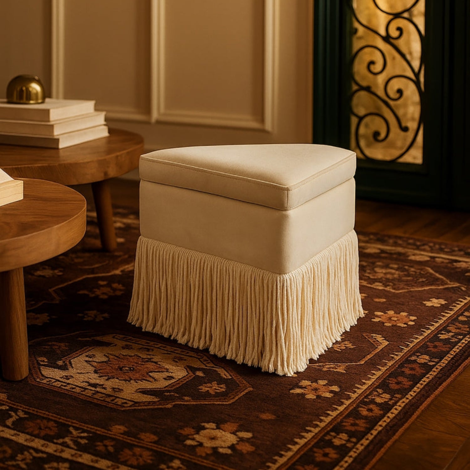 Tivora Fringe Ottoman