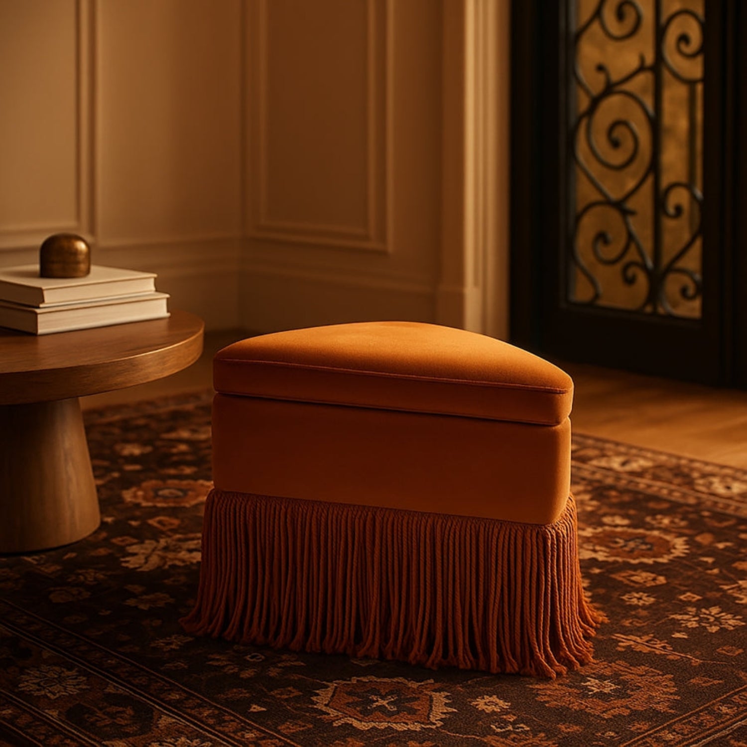 Tivora Fringe Ottoman