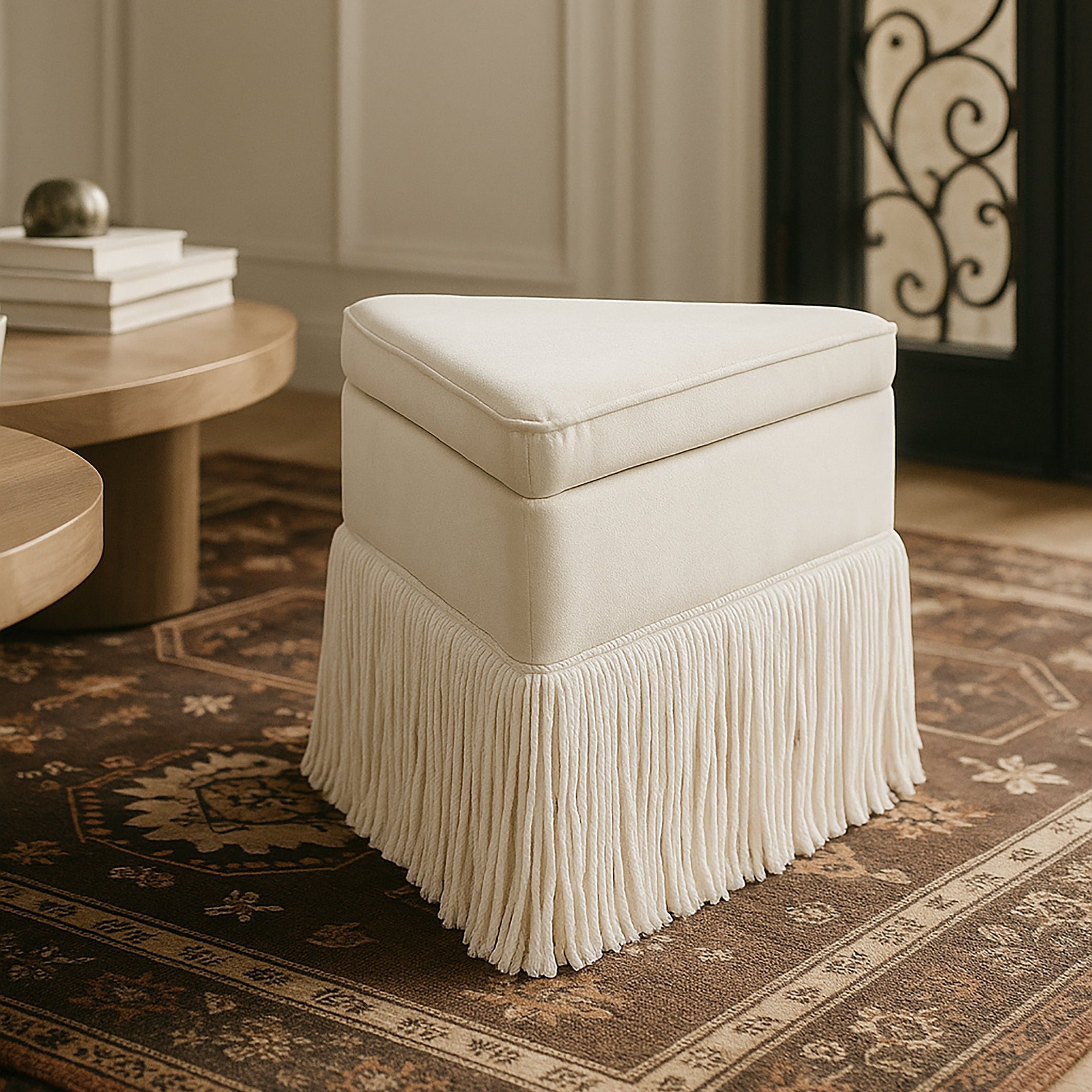 Tivora Fringe Ottoman