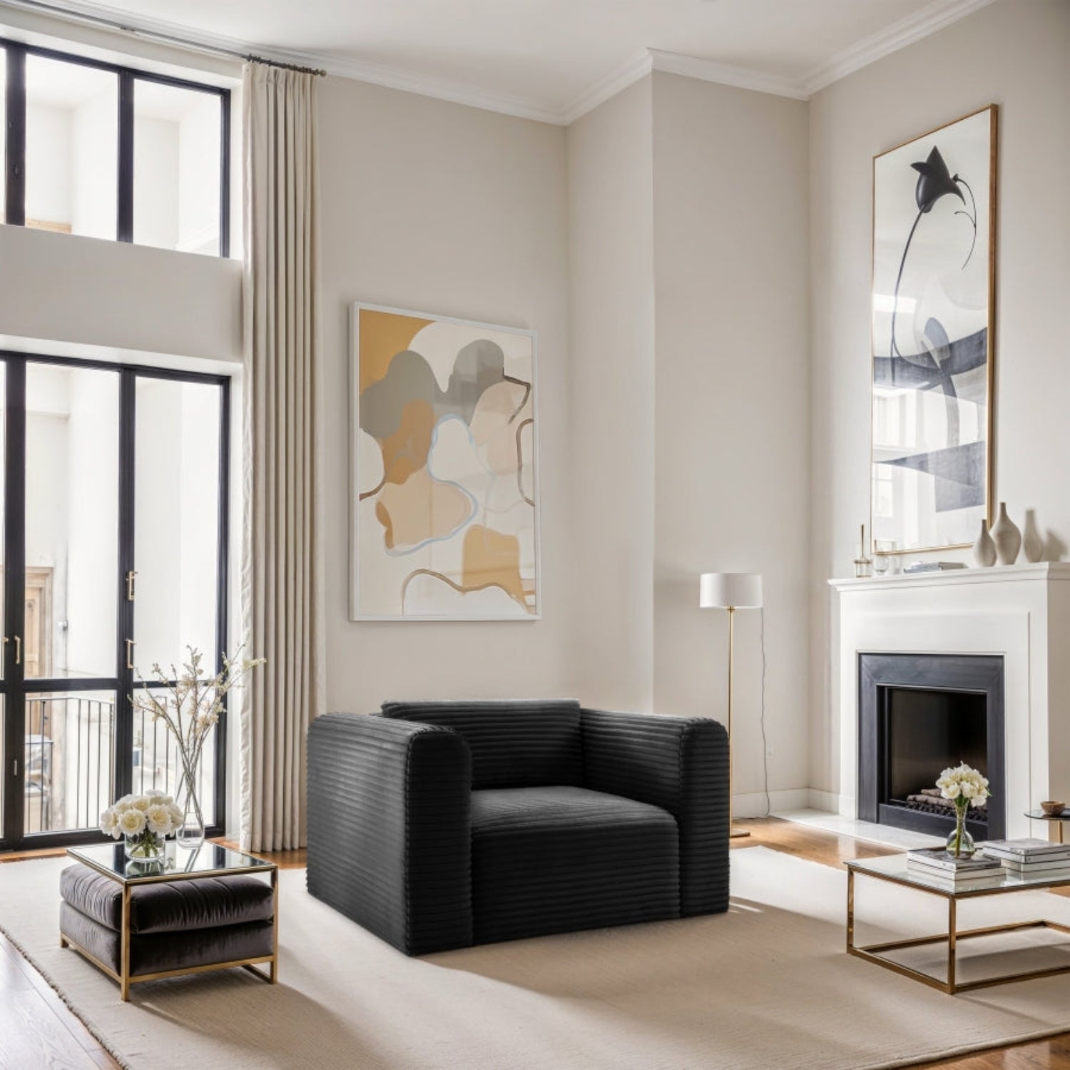 Miris Corduroy Accent Chair