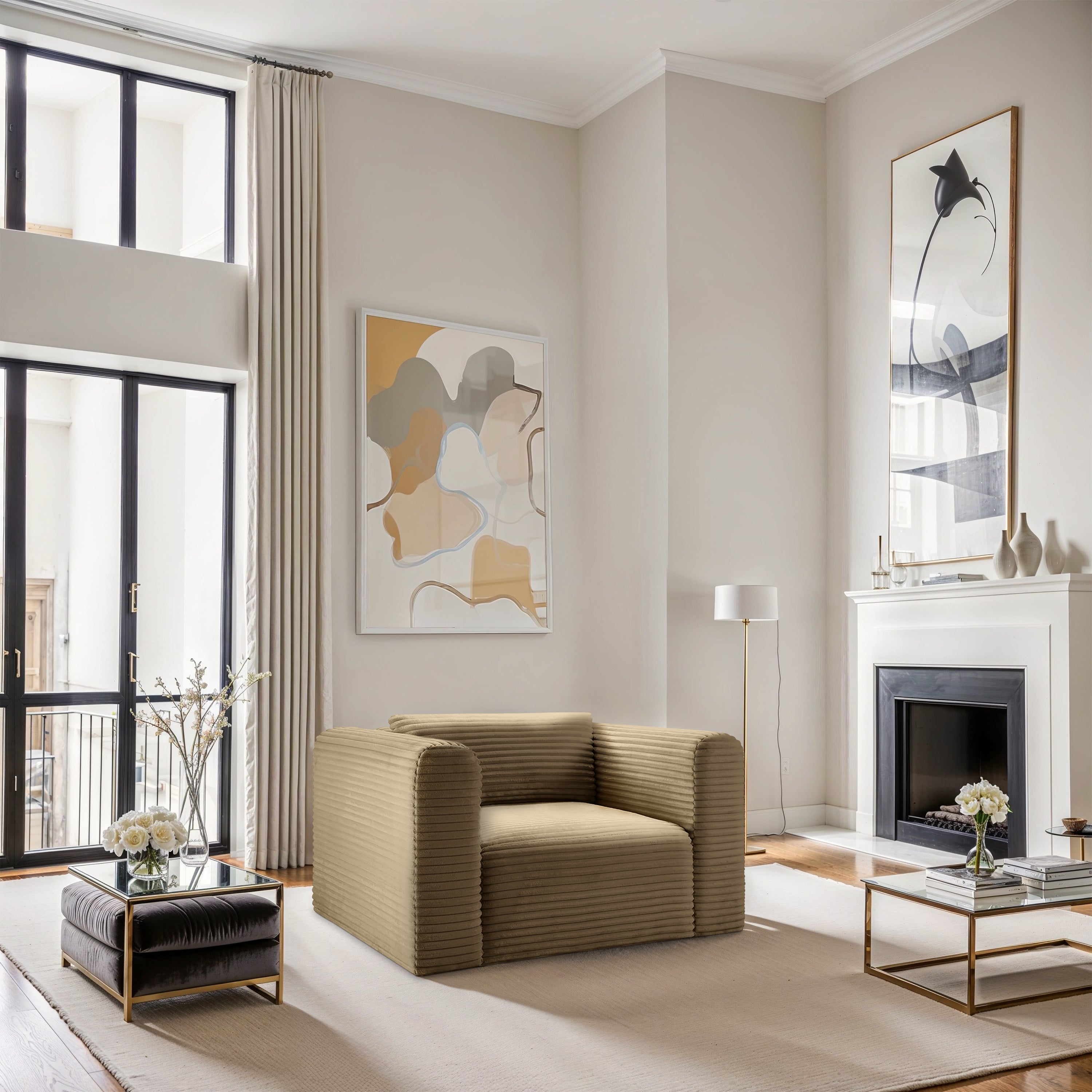 Miris Corduroy Accent Chair