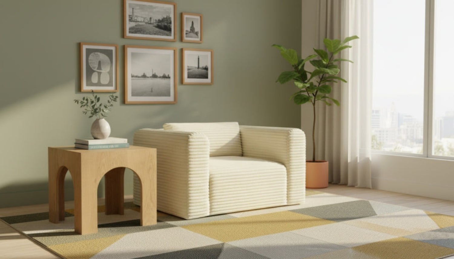 Miris Corduroy Accent Chair