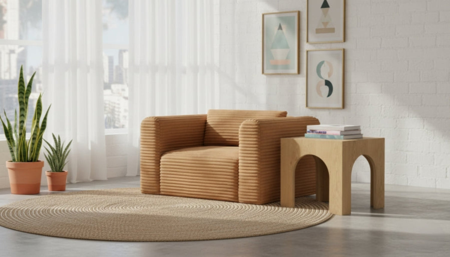 Miris Corduroy Accent Chair