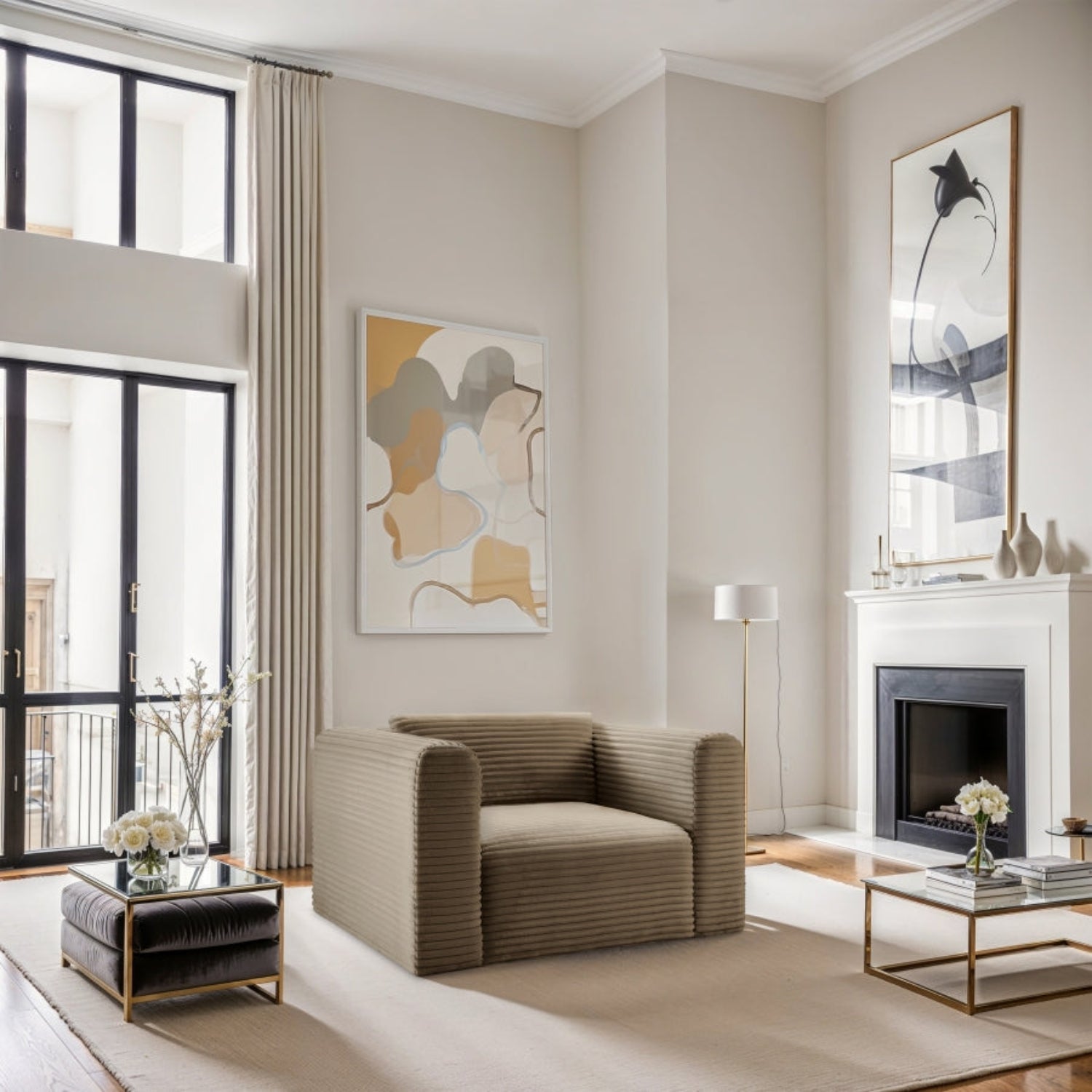 Miris Corduroy Accent Chair