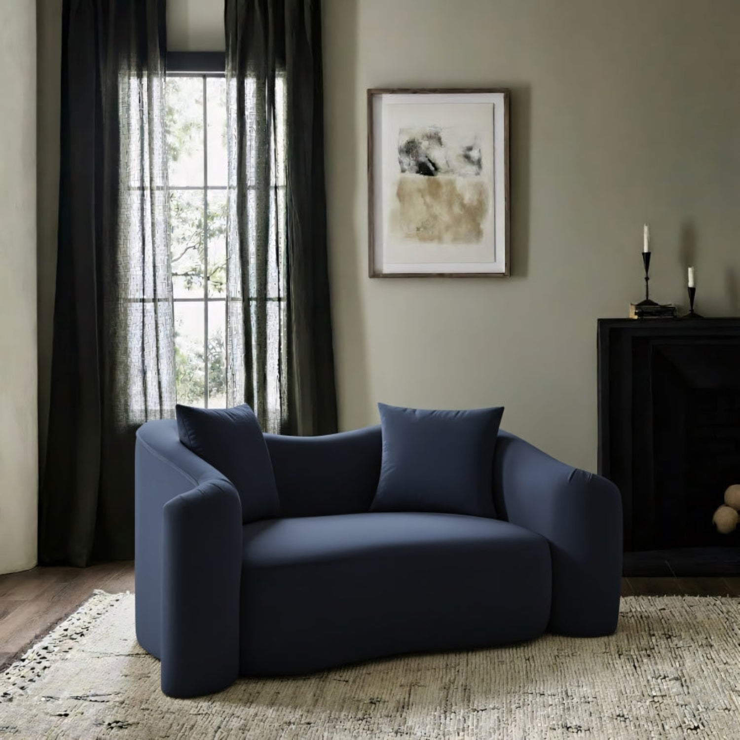 Daston Velvet Loveseat