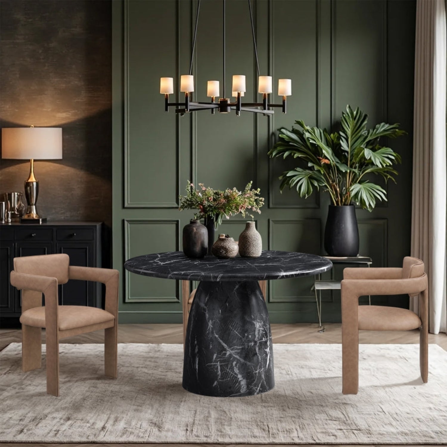 Bronn Marble Concrete Dining Table