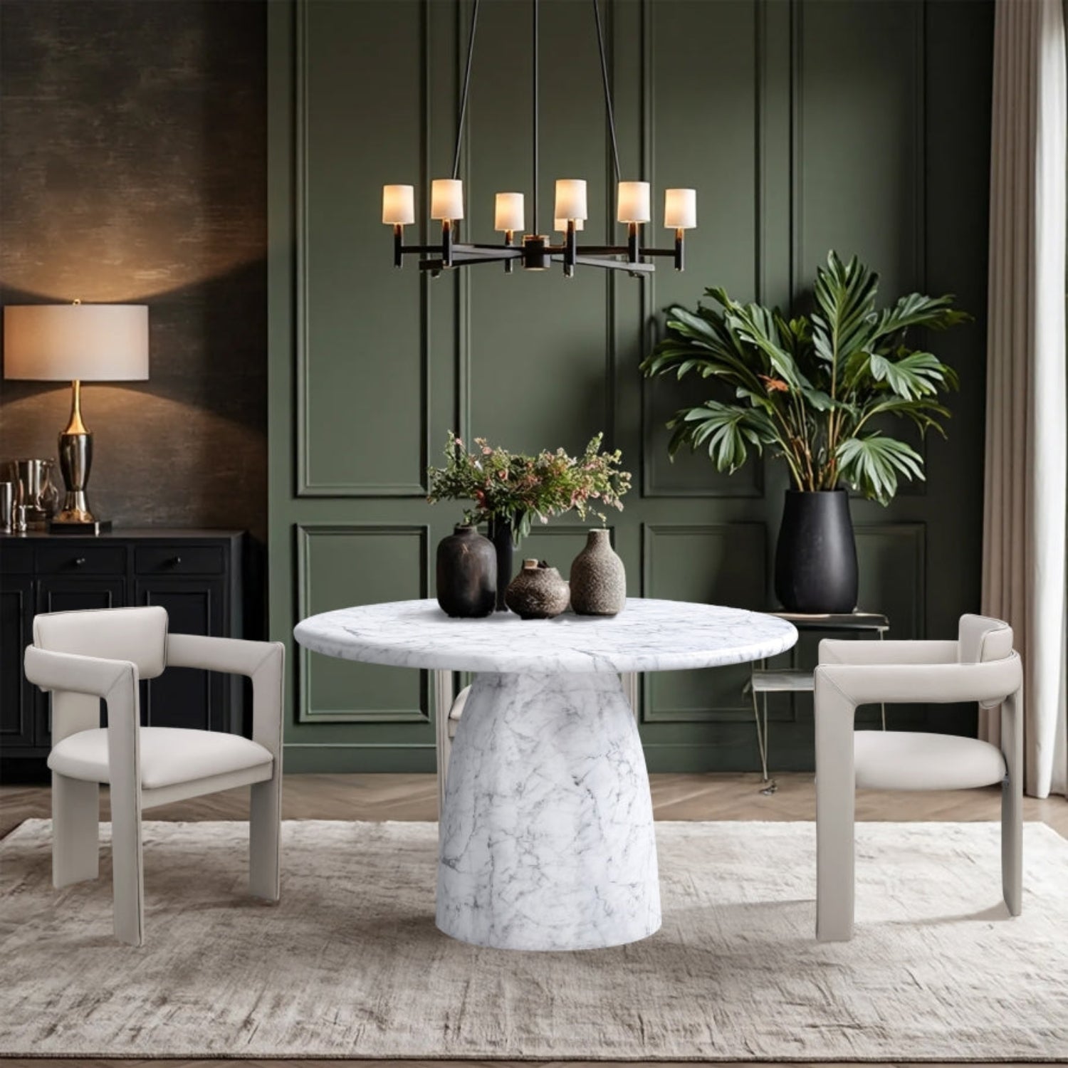 Bronn Marble Concrete Dining Table