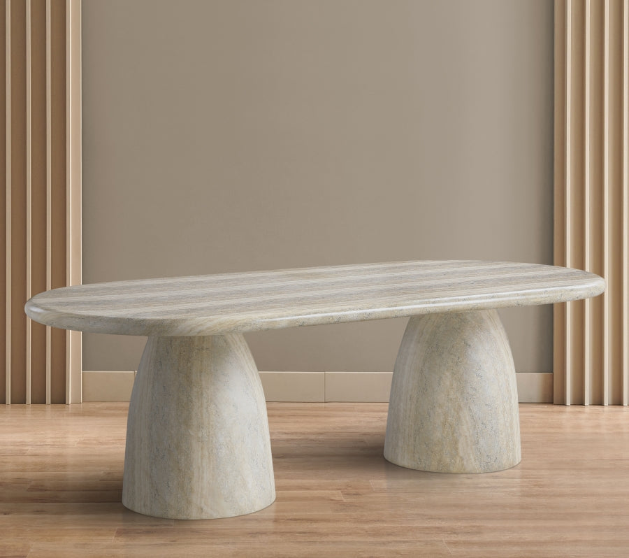 Bronn Travertine Dining Table