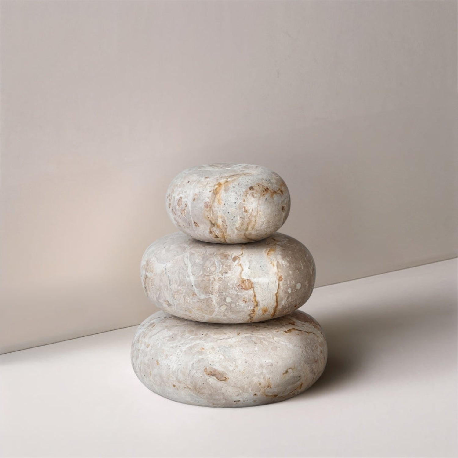 Capri Stone Sculptural Objects, Set of 3