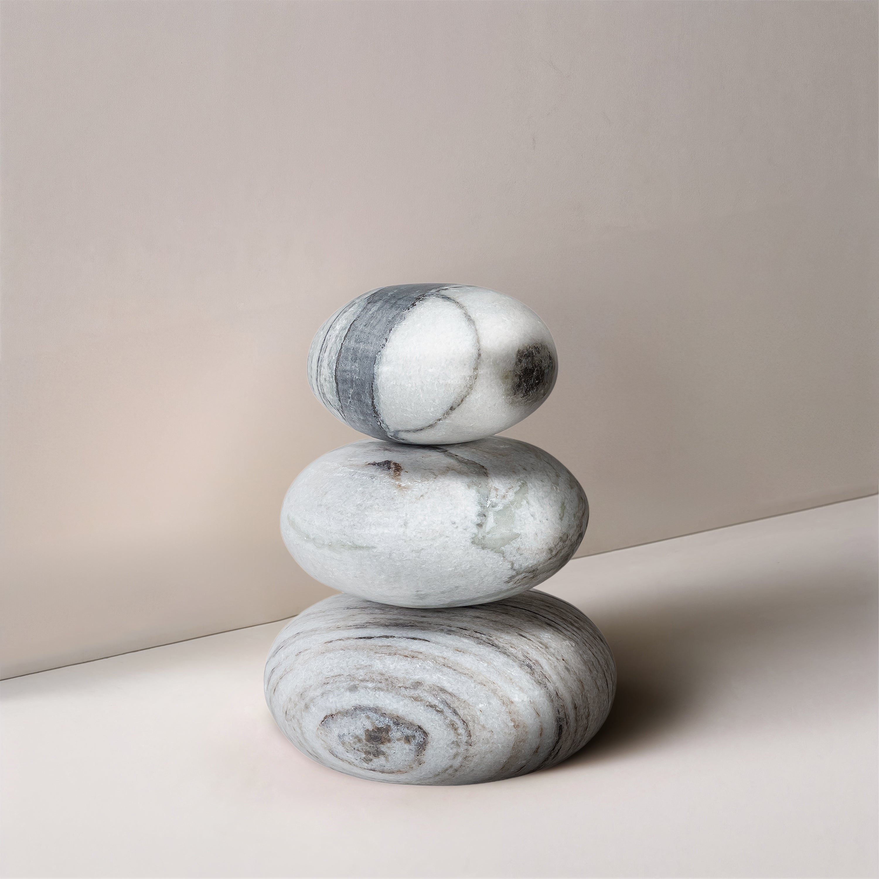 Capri Stone Sculptural Objects, Set of 3