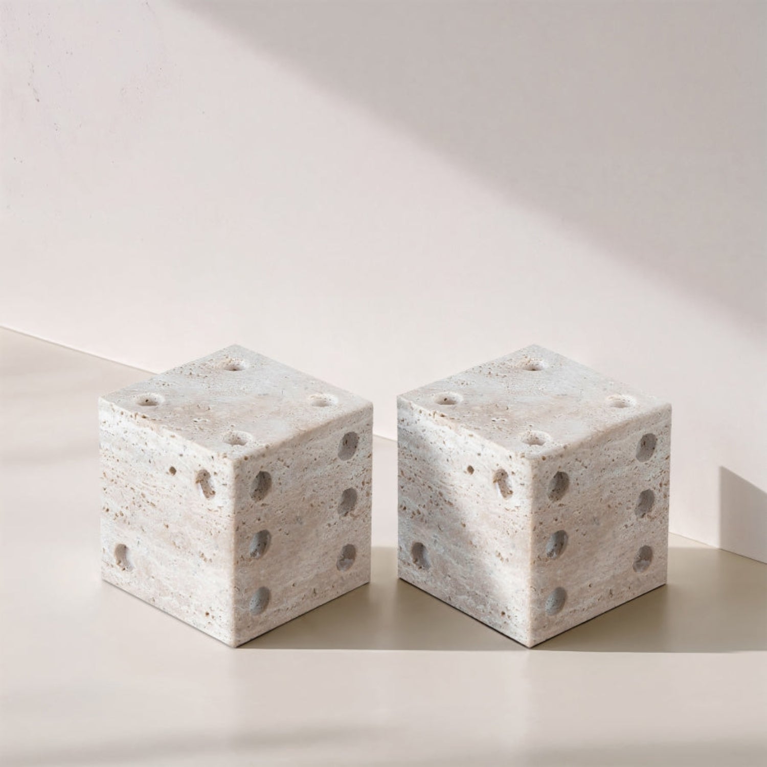 Darro Travertine Dice - StyleMeGHD - Decorative Objects