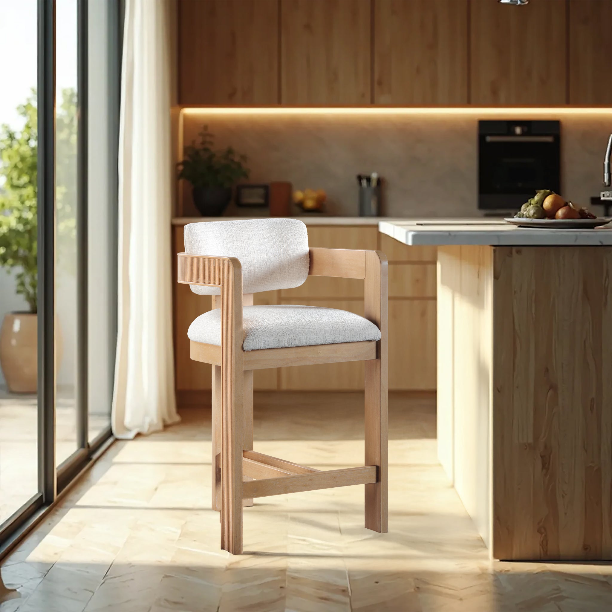 Samara Linen Counter Stool