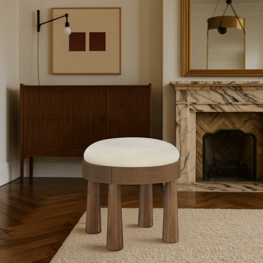 Elvyn Fabric Ottoman-Ottomans, Benches + Poufs-StyleMeGHD