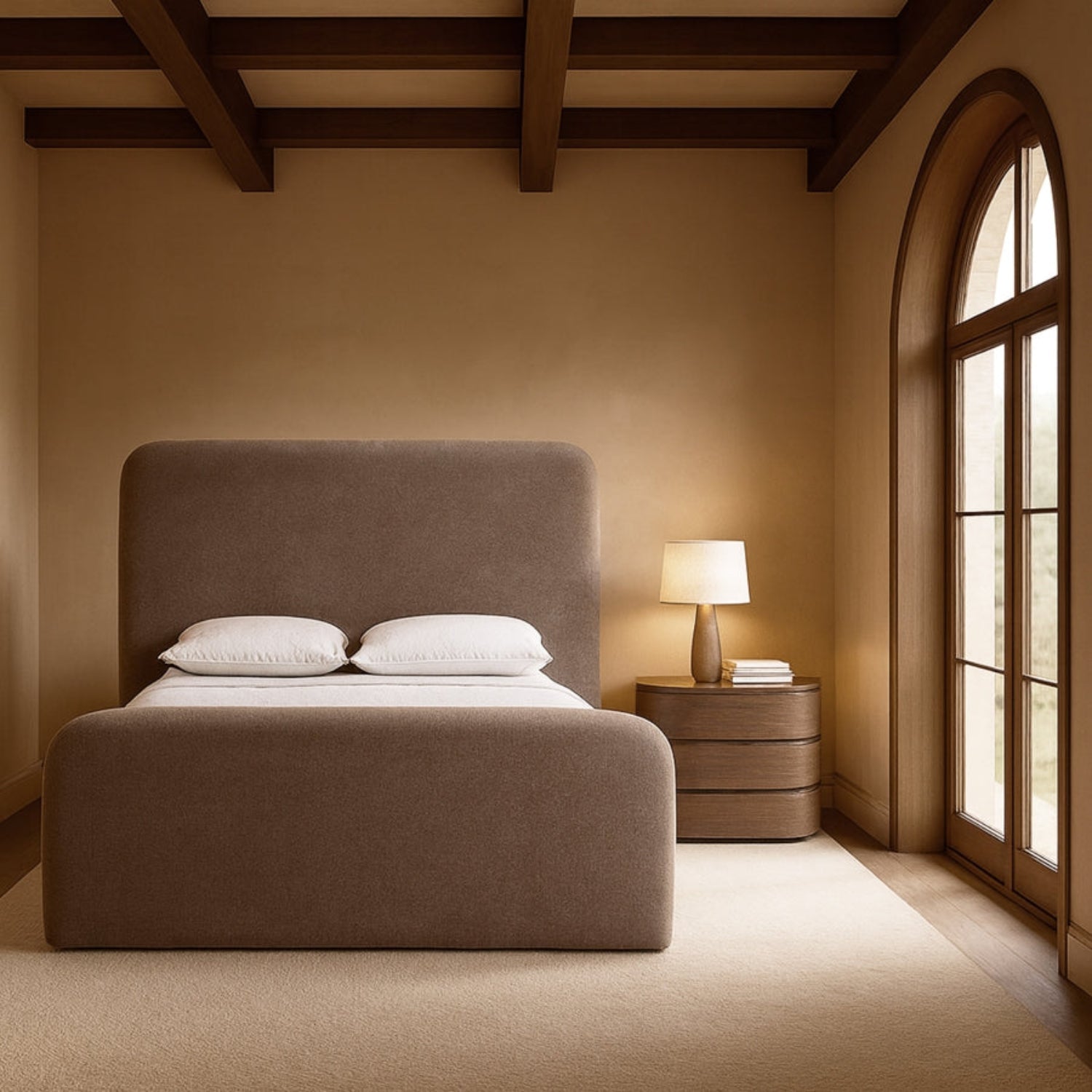Sable Fabric Bed-Beds + Headboards-StyleMeGHD