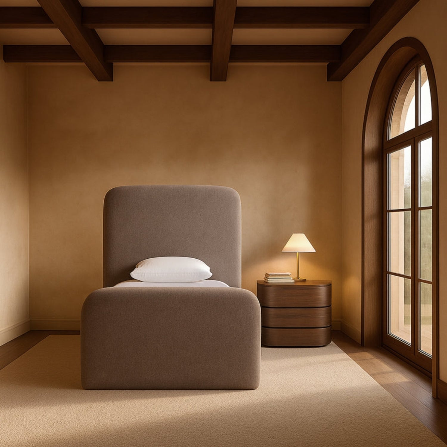 Sable Fabric Bed-Beds + Headboards-StyleMeGHD