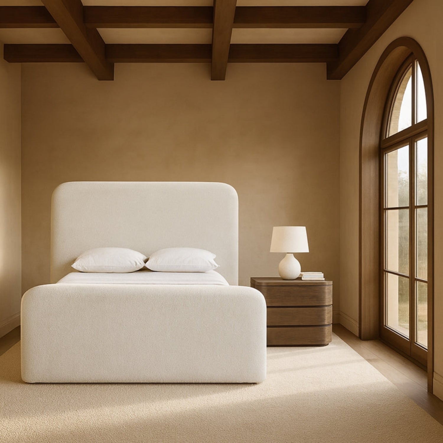 Sable Fabric Bed-Beds + Headboards-StyleMeGHD